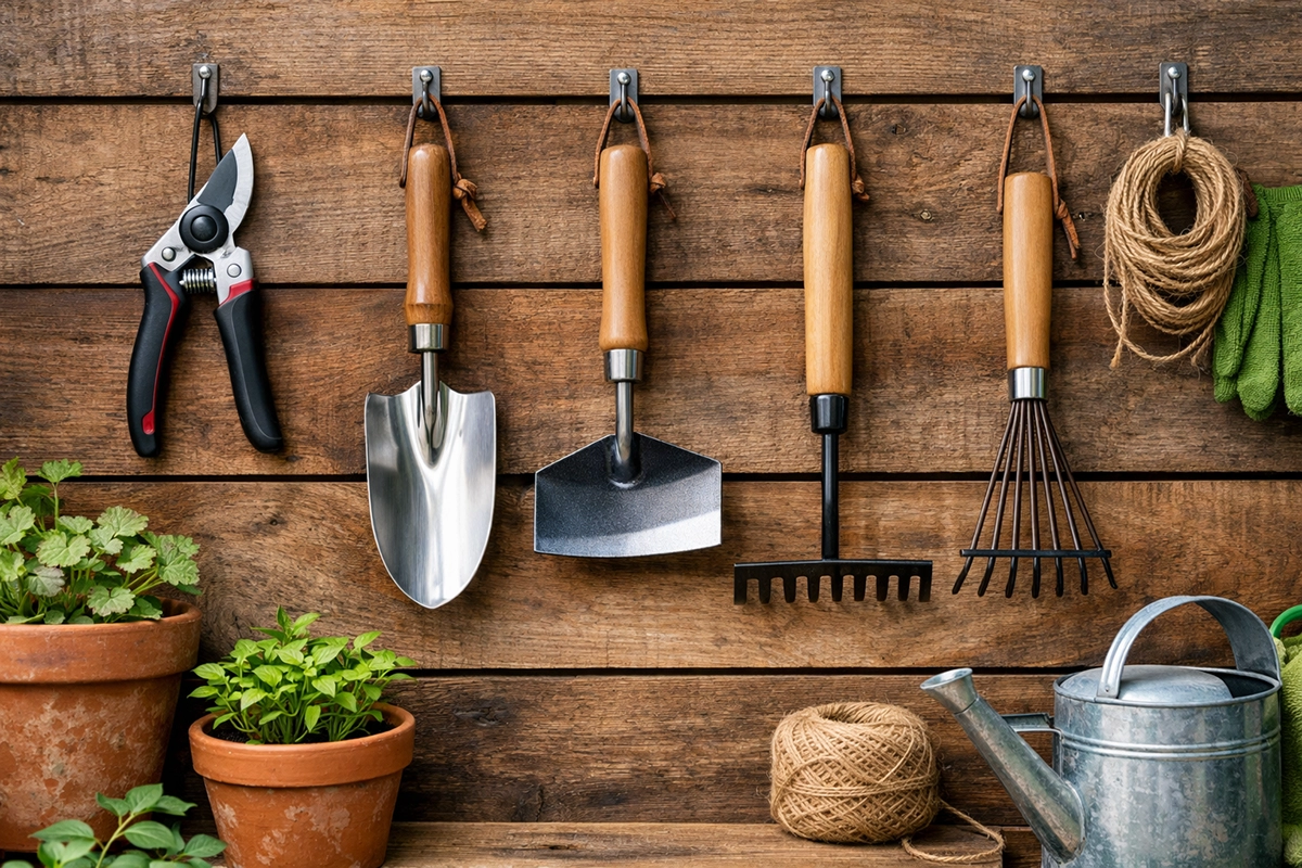 Organizar e cuidar das ferramentas de jardim: guia prático para prolongar a vida dos seus utensílios