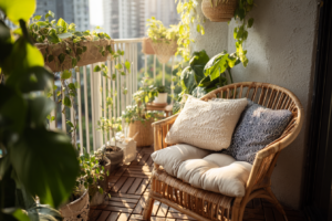 Dicas simples para decorar varandas pequenas com plantas e móveis aconchegantes.