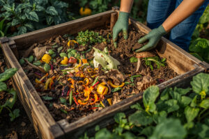 compostagem no jardim