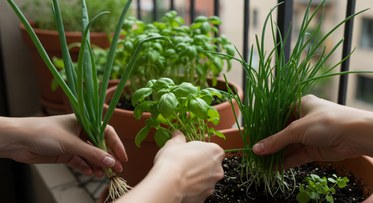 Como plantar temperos em casa em vasos de cozinha